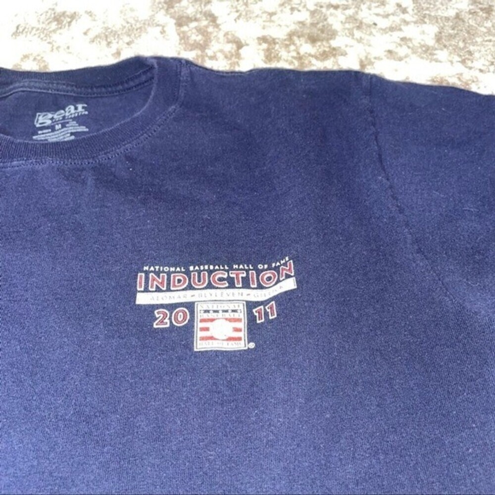 2011 National Baseball Hall Of Fame Induction Blue T-Shirt SZ M Alomar MLB HOF - Picture 6 of 7